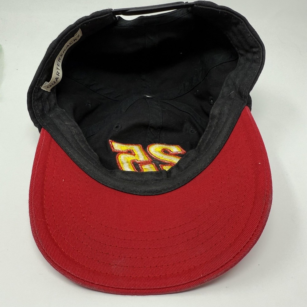 Quartersnacks 25 Hat Cap Snap Back Mens Black Red Embroidered One Size Sports - Picture 5 of 6
